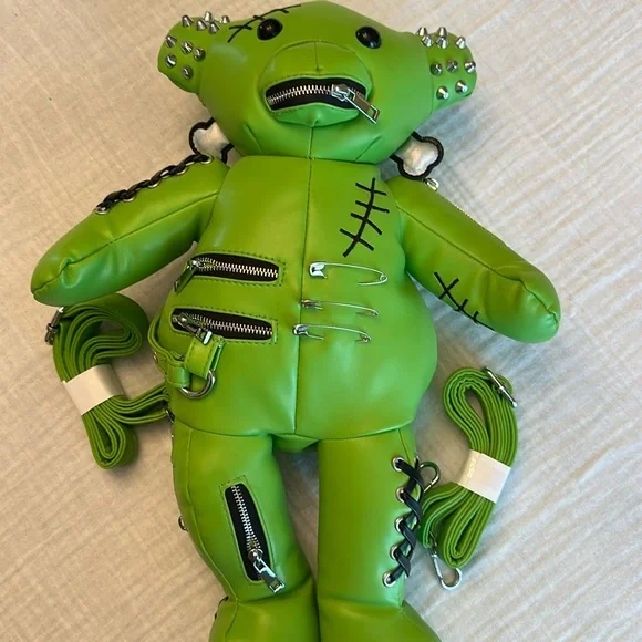 NWT Dolls Kill Franken Tormented Teddy Backpack